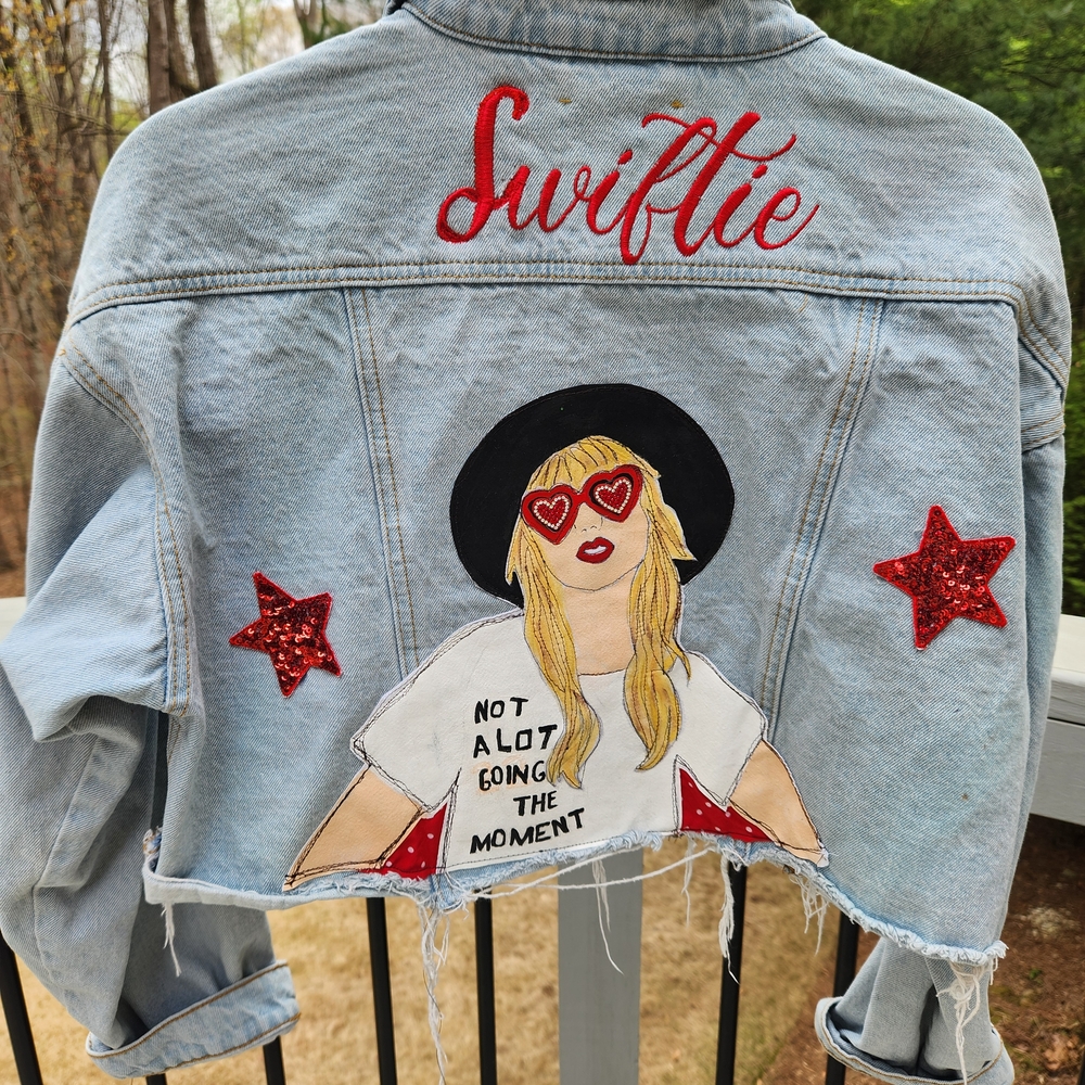 Kids Denim Jacket with Red Star Accents